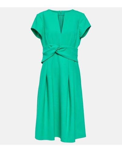 Oscar de la Renta Wool-blend Midi Dress - Green