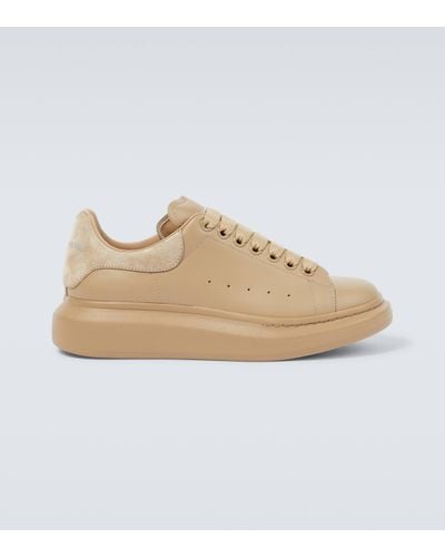 Alexander McQueen Oversized Leather Trainers - Natural