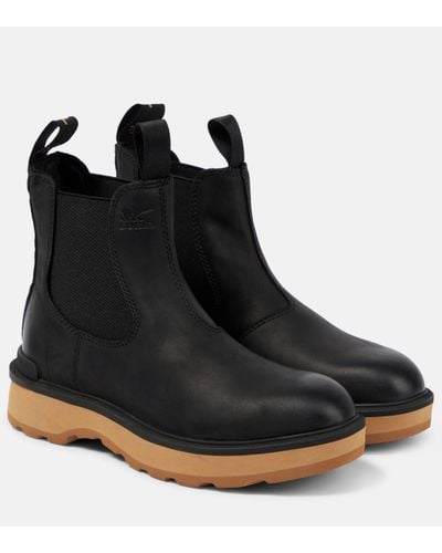 Sorel Hi-line Leather Chelsea Boots - Black