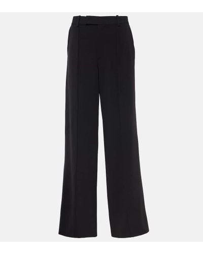 Proenza Schouler Weyes High-rise Crepe Straight Pants - Blue