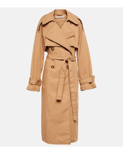 Acne Studios Ovvie Cotton Trench Coat - Natural