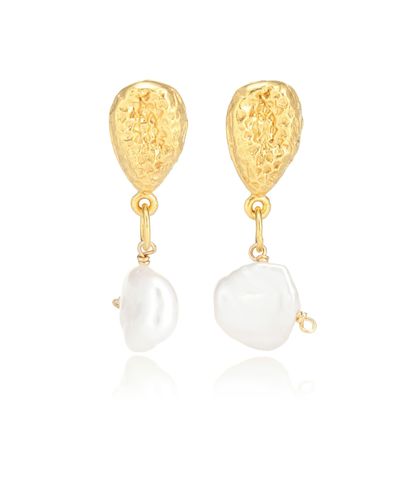 Alighieri The Late Night Twinkling 24kt Gold-plated Earrings With Pearls - White