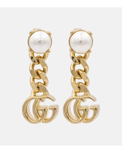 Gucci Gold-tone And Faux Pearl Earrings - Metallic