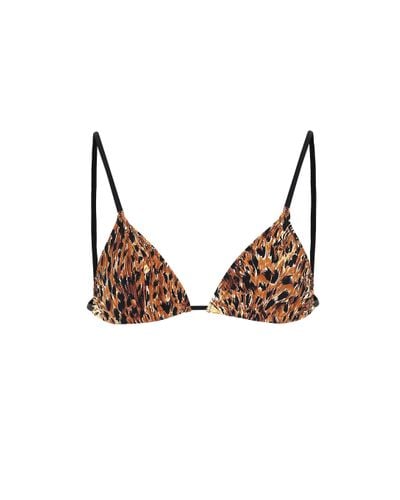 Tropic of C Top bikini Equator a stampa leopardo - Marrone