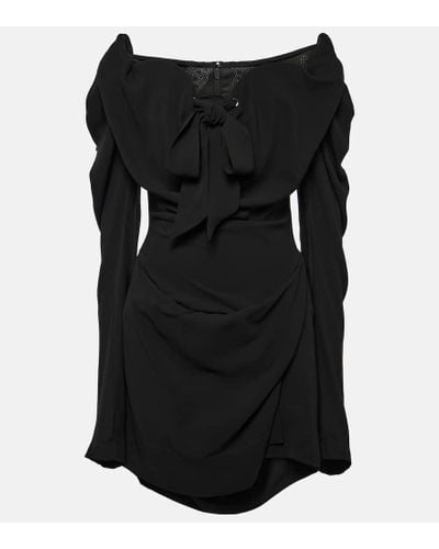 Vivienne Westwood Vestido corto fruncido con lazo - Negro