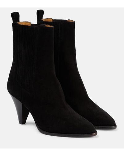 Isabel Marant Reliane Suede Ankle Boots - Black