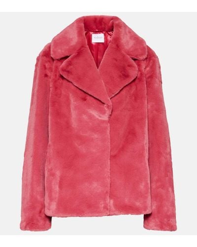 Velvet Raquel Faux Fur Jacket - Red