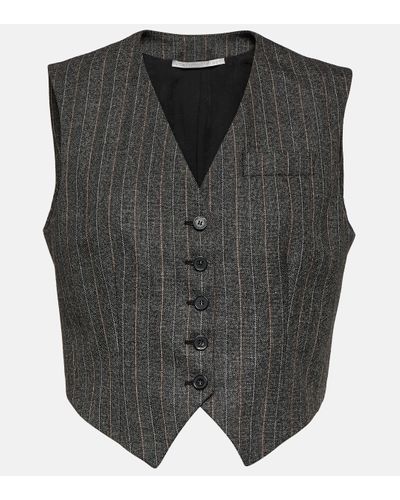 Stella McCartney Cropped Wool Vest - Grey