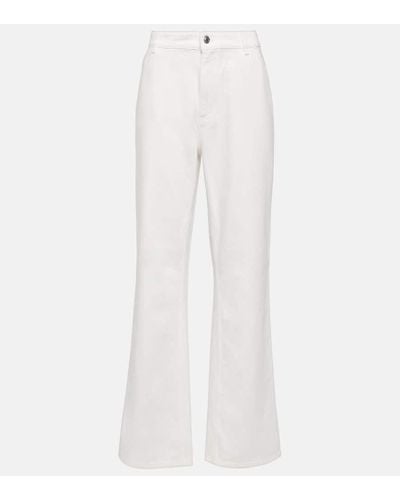 Loro Piana High-Rise Wide-Leg Jeans - Weiß