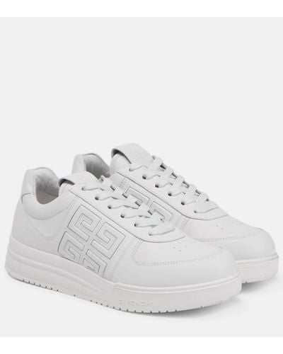 Givenchy G4 Leather Low-Top Trainers - White