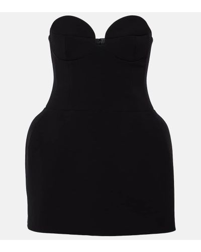 Magda Butrym Bustier Wool-blend Minidress - Black
