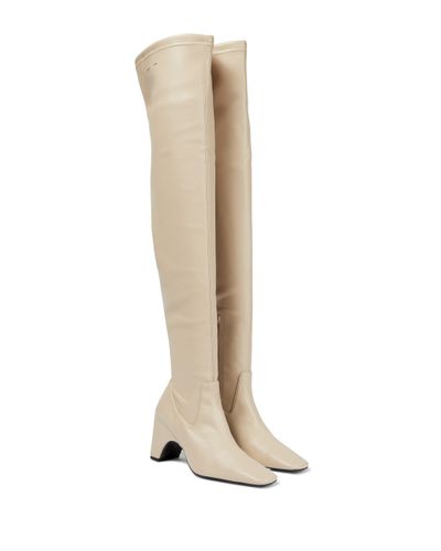 Coperni Faux-leather Over-the-knee Boots - Natural