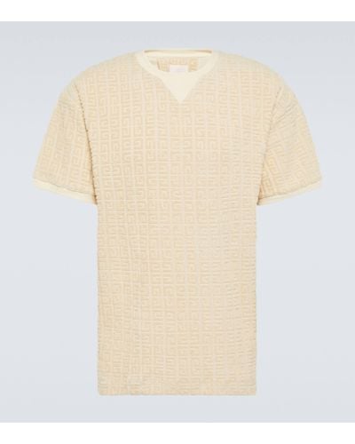Givenchy 4g Cotton-blend Jacquard T-shirt - Natural