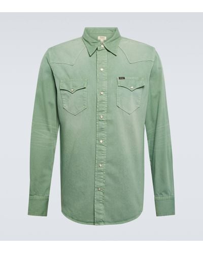 Polo Ralph Lauren Cotton Gabardine Shirt - Green