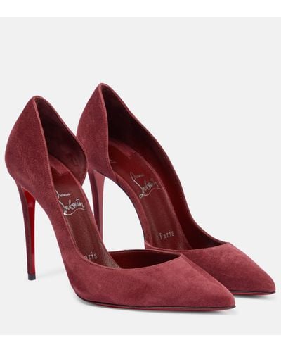 Christian Louboutin Iriza Suede Court Shoes - Red