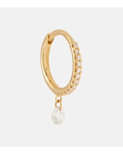 PERSÉE Piercing 18kt Gold Single Earring With Diamonds - Metallic