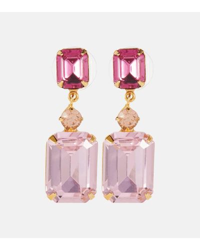 Jennifer Behr Ohrringe mit Kristallen - Pink