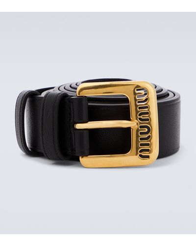 Miu Miu Leather Belt - Black