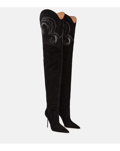 Paris Texas Holly Paloma Over-the-knee Boots - Black
