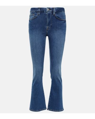 FRAME Le Crop Mini Mid-rise Bootcut Jeans - Blue