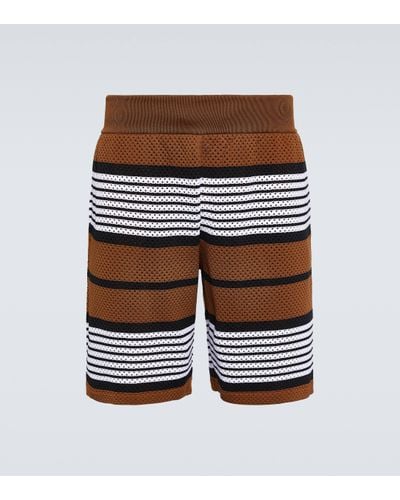 Burberry Striped Mesh Shorts - Brown