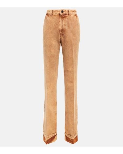 Miu Miu Low-Rise Straight Jeans - Natur