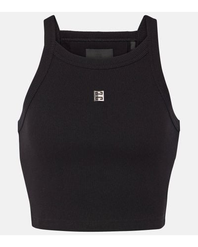 Givenchy 4g Cotton-blend Crop Top - Black