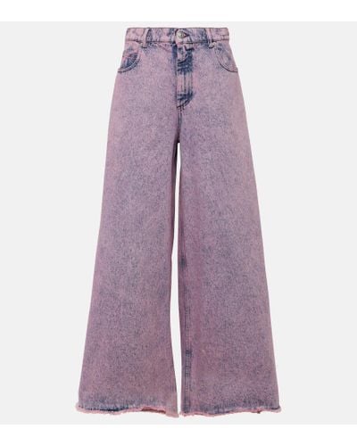 Marni Jeans anchos de tiro alto - Morado