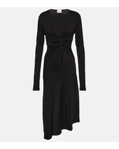 Isabel Marant Lania Jersey Midi Dress - Black