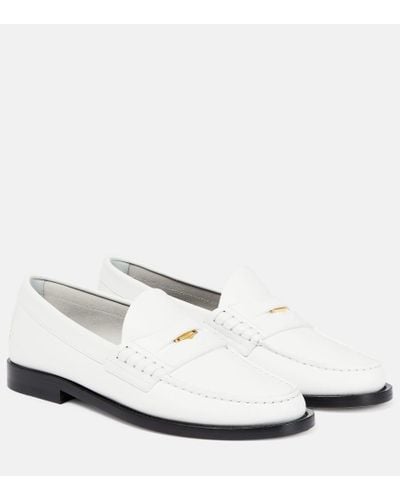 Burberry Penny Loafers aus Leder - Weiß