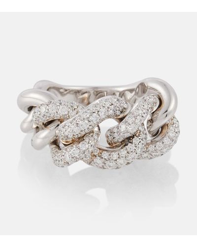 Pomellato Catene anillo en oro blanco de 18 ct con diamantes