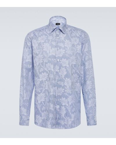 Etro Floral Paisley Cotton Shirt - Blue