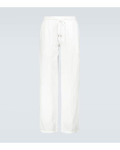 Vilebrequin Hose aus Leinen - Weiß