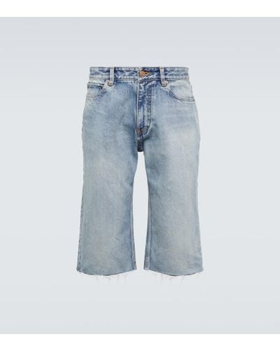 Balenciaga Shorts di jeans - Blu
