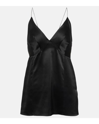 Khaite Grisella Silk Camisole Top - Black