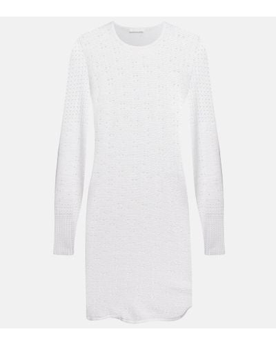 Chloé Vestido corto de lana, cachemir y seda - Blanco