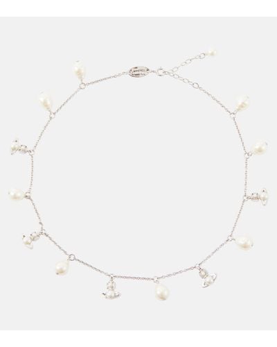 Vivienne Westwood Emiliana Baroque Pearl-embellished Necklace - White