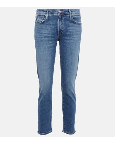 Citizens of Humanity Mid-Rise Cropped Slim Jeans Ella - Blau