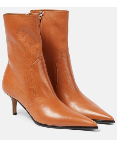 Paris Texas Ashley Leather Ankle Boots - Brown
