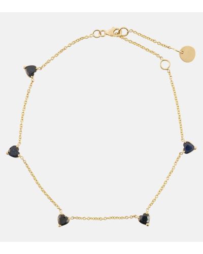 SHAY 18kt Gold Anklet With Sapphires - Natural