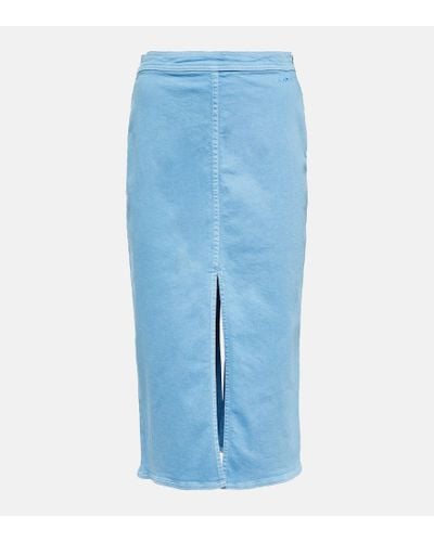 Marni High-rise Denim Midi Skirt - Blue