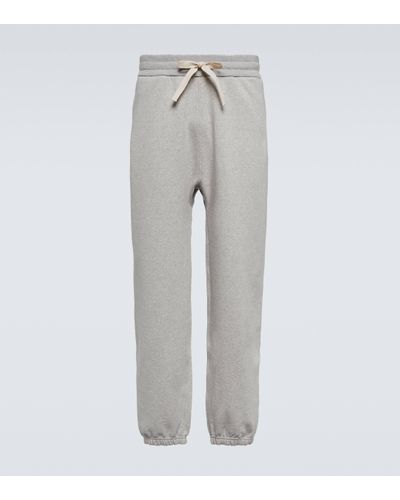 Jil Sander Pantalon de survetement en coton - Gris