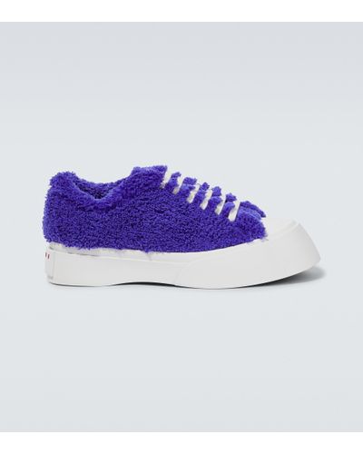 Marni Pablo Fuzzy Low-top Sneakers - Purple