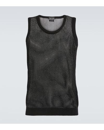 Tom Ford Top aus Mesh - Schwarz