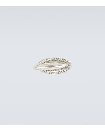 Bottega Veneta Intreccio Sterling Silver Ring - White