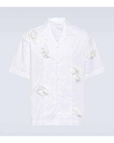 Jacquemus La Chemise Jean Cotton-blend Bowling Shirt - White