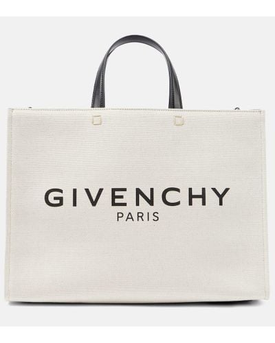 Givenchy Shopper G-Tote Medium aus Canvas - Weiß