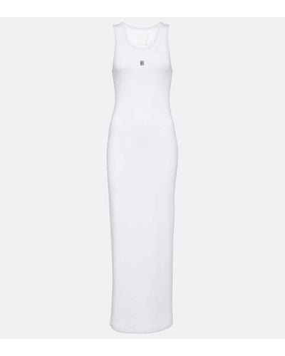 Givenchy Vestido largo de jersey de algodon - Blanco