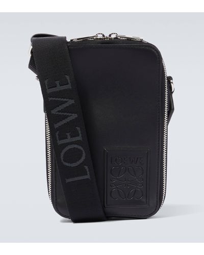 Loewe Pocket Leather Crossbody Bag - Black