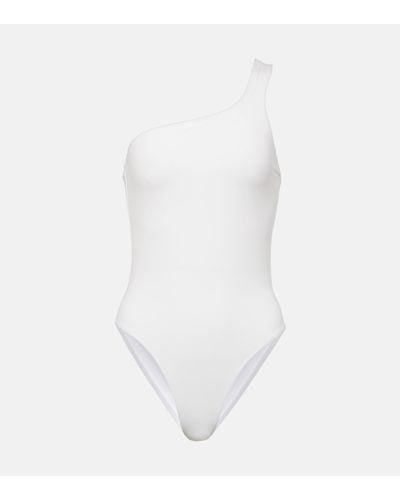 Isabel Marant Sage Cutout One-shoulder Swimsuit - White